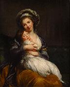 Elisabeth LouiseVigee Lebrun Madame Vigee Le Brun et sa fille Spain oil painting artist